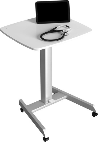 Small white standing desk with - small,